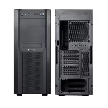 PC korpuss CHIEFTEC CW-01B-OP Tower Melns — SPCC, 7×3.5 collu sloti, 7×2.5 collu sloti, 3×5.25 collu sloti, līdz 410 mm GPU