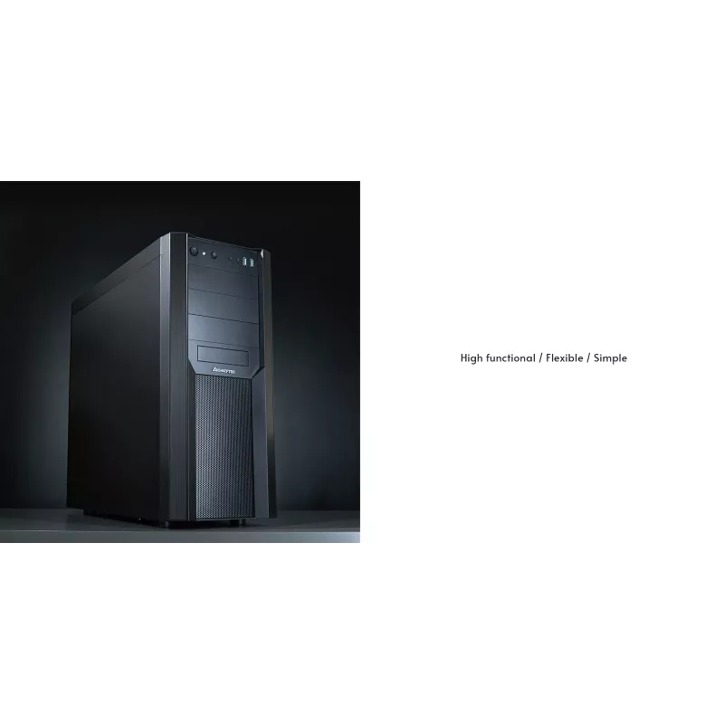 PC korpuss CHIEFTEC CW-01B-OP Tower Melns — SPCC, 7×3.5 collu sloti, 7×2.5 collu sloti, 3×5.25 collu sloti, līdz 410 mm GPU