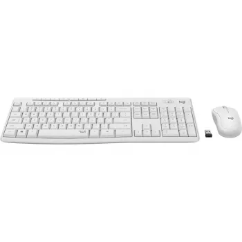 LOGITECH MK295 Silent bezvadu komplekts (tastatūra + pele) balts QWERTZ vācu izkārtojums