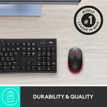 Pele Logitech M190 bezvadu USB sarkana