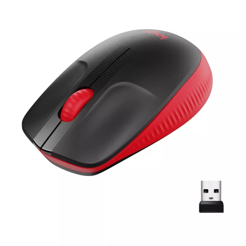 Pele Logitech M190 bezvadu USB sarkana