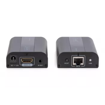 DIGITUS 4K HDMI pagarinātāju komplekts, HDMI 2.0 30/60 m tīkla kabelī (CAT6, 6a, 7), UHD 4K2K/60 Hz