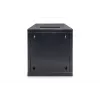 DIGITUS Sienas stiprinājuma skapis 254 mm (10 inch) 6U, 330x312x300 mm, melns (RAL 9005)