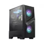 MSI MAG FORGE 100R vidēja izmēra (Mid Tower) spēļu datora korpuss, ATX/mATX/Mini-ITX, rūdīts stikls, 2 x 120 mm ARGB ventilatori, melns