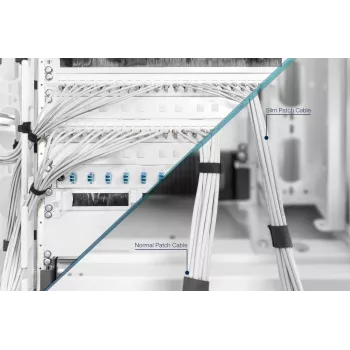 DIGITUS Slim Patch kabelis - CAT6A - U/FTP - Snagless - Cu - 10m - Pelēks