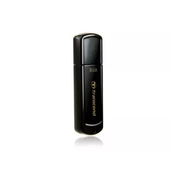 TRANSCEND JetFlash 350 8GB USB 2.0 zibatmiņa - Melna