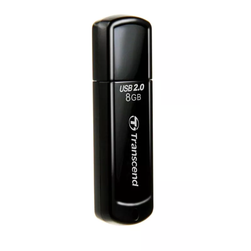 TRANSCEND JetFlash 350 8GB USB 2.0 zibatmiņa - Melna