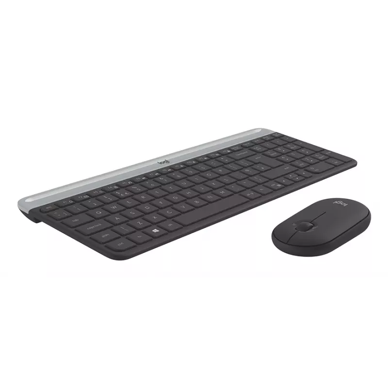 LOGITECH MK470 Bezvadu tastatūras un peles komplekts - Grafīts - Deutsch Qwertz