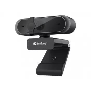 Sandberg USB Webcam Pro, 5 MP, 2592 x 1944 pikseļi, Full HD, 30 kadri/s, 1920x1080@30fps, 2595x1944@30fps, 1080p
