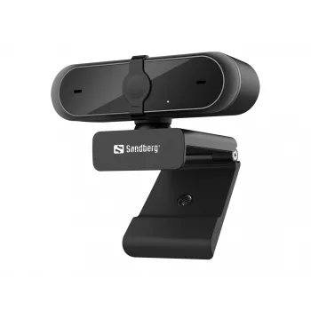 Sandberg USB Webcam Pro, 5 MP, 2592 x 1944 pikseļi, Full HD, 30 kadri/s, 1920x1080@30fps, 2595x1944@30fps, 1080p
