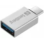 Sandberg USB-C uz USB 3.0 Pieslēgvieta, alumīnija, sudraba