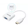 Sandberg HDMI uz VGA pārveidotājs, VGA (D-Sub), HDMI Type A (standarta), Vīrietis, Sieviete, Balts, RoHS