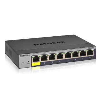 NETGEAR GS108Tv3 Pārvaldāms L2 Gigabit Ethernet (10/100/1000) Slēdzis, Pelēks