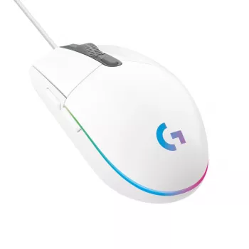 LOGITECH G203 Lightsync Gaming Mouse USB Balts