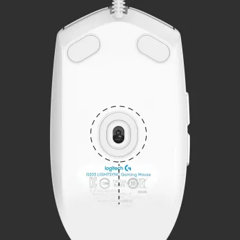 LOGITECH G203 Lightsync Gaming Mouse USB Balts