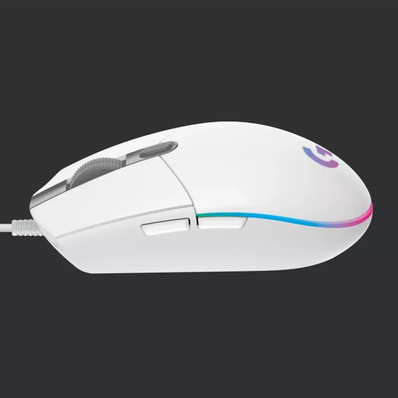 LOGITECH G203 Lightsync Gaming Mouse USB Balts
