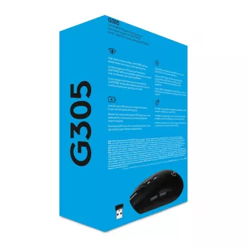LOGITECH G305 Lightspeed bezvadu spēļu pele, melna
