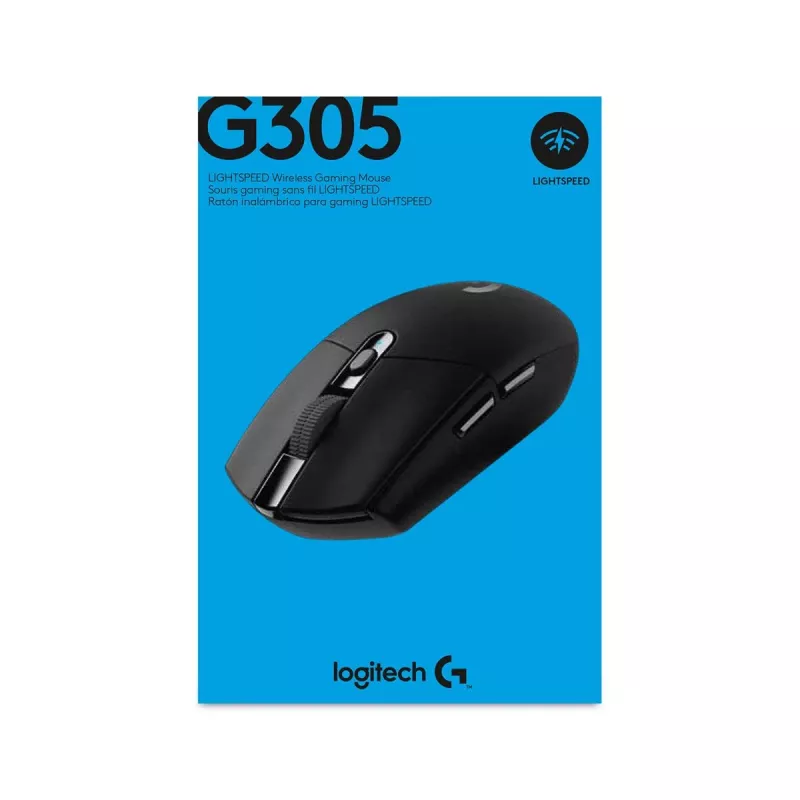 LOGITECH G305 Lightspeed bezvadu spēļu pele, melna