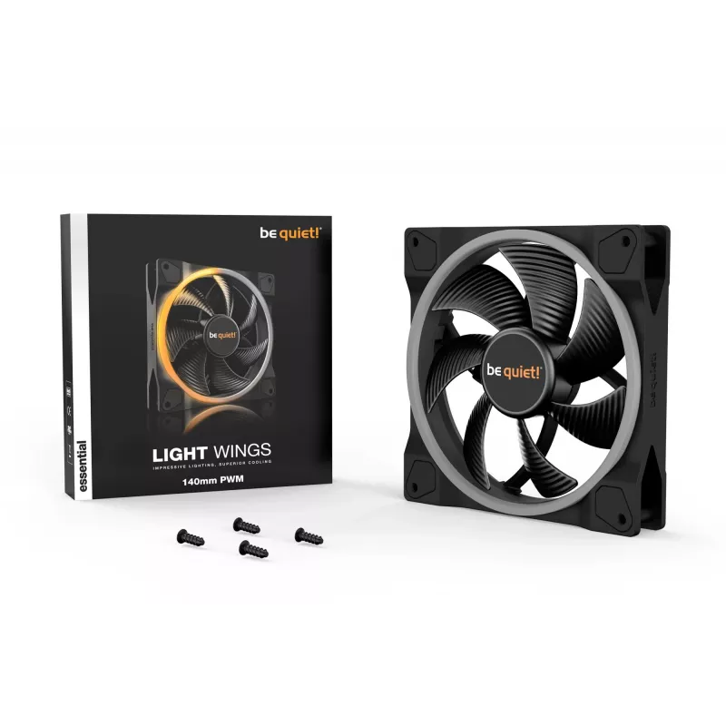 be quiet Light Wings 140mm ARGB PWM Ventilators Melns