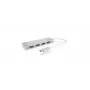 ICY BOX IB-HUB1425-C3 USB 3.2 Gen 1 Type-C 4 portu USB centrmezgls 5000 Mbit/s Sudrabs