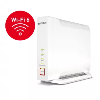 FRITZ!Box 4060 trīsjoslu Wi-Fi 6 maršrutētājs, Gigabit Ethernet, balts