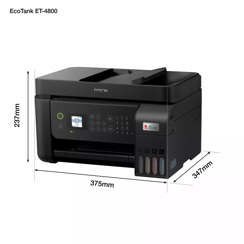 Epson EcoTank ET-4800 Daudzfunkciju Printeris, A4, 5760x1440 DPI, 33 ppm, Wi-Fi