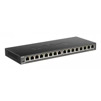 D-Link DGS-1016S Nepārvaldāms Gigabit Ethernet slēdzis (16 porti, 10/100/1000, melns)