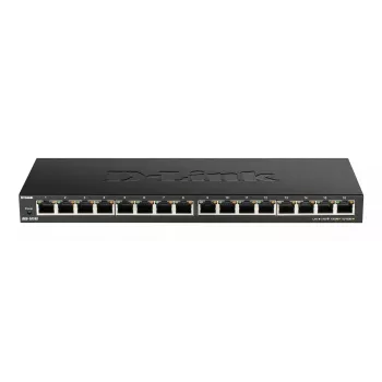 D-Link DGS-1016S Nepārvaldāms Gigabit Ethernet slēdzis (16 porti, 10/100/1000, melns)