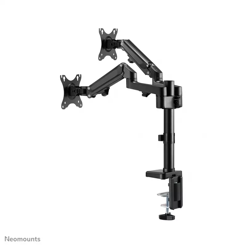 Neomounts DS70-750BL2 Monitora roka 17-27 collu - gāzes atspere, Clamp/Grommet, 7 kg, 43.2 cm (17 collas), 68.6 cm (27 collas), 100 x 100 mm, Melna