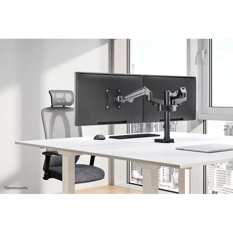 Neomounts DS70-750BL2 Monitora roka 17-27 collu - gāzes atspere, Clamp/Grommet, 7 kg, 43.2 cm (17 collas), 68.6 cm (27 collas), 100 x 100 mm, Melna