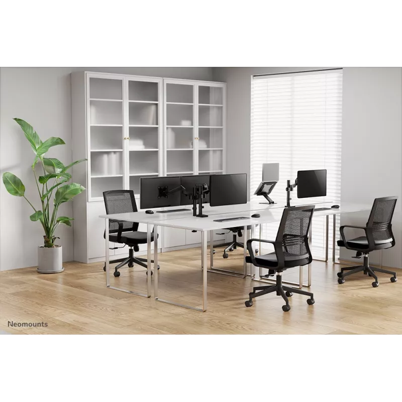 Neomounts DS70-750BL2 Monitora roka 17-27 collu - gāzes atspere, Clamp/Grommet, 7 kg, 43.2 cm (17 collas), 68.6 cm (27 collas), 100 x 100 mm, Melna