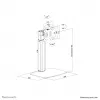 Neomounts FPMA-D865BLACK Monitora statīvs 10-32 collas - gāzes atspere
