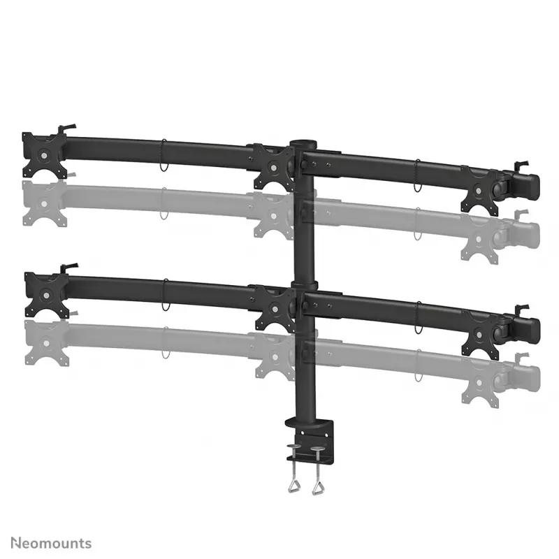 Neomounts FPMA-D700D6 Monitora roka 19-27 collām, skava, 8 kg, 48.3 cm (19 inch), 68.6 cm (27 inch), 100 x 100 mm, Melna