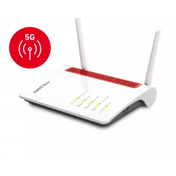 FRITZ!Box 6850 5G bezvadu maršrutētājs Gigabit Ethernet Divjoslu (2.4 GHz / 5 GHz) Melns, Sarkans, Balts