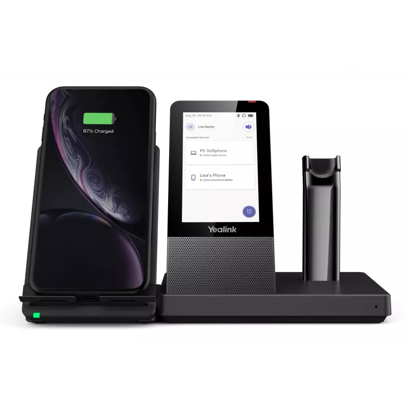 Yealink WH67 Teams Bezvadu DECT Austiņas, Birojs/Zvanu centrs, 20 - 14000 Hz, 19 g, Melna