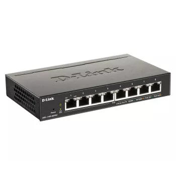 D-Link DGS-1100-08PV2 Pārvaldāms L2/L3 Gigabit Ethernet (10/100/1000) Power over Ethernet (PoE) Melns