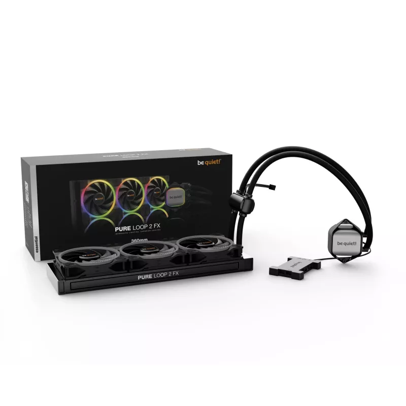 be quiet! Pure Loop 2 FX 360mm procesora šķidruma dzesēšanas sistēma 360 mm 12 cm Melna