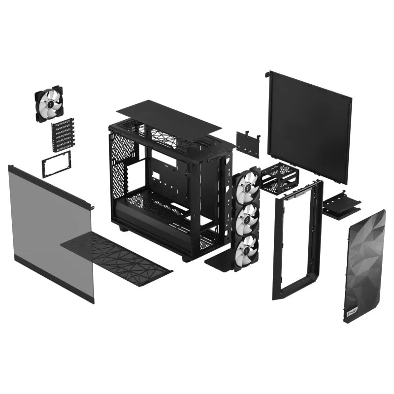 FRACTAL DESIGN Meshify 2 Lite RGB Black TG Light Tint korpuss