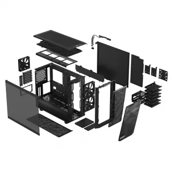 Fractal Design Meshify 2 korpuss ar tonētu rūdītu stiklu, melns