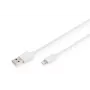 DIGITUS USB-A uz Lightning MFI C89, 2m Datu un uzlādes kabelis, balts, 5V, 2.4A
