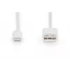 DIGITUS USB-A uz Lightning MFI C89, 2m Datu un uzlādes kabelis, balts, 5V, 2.4A