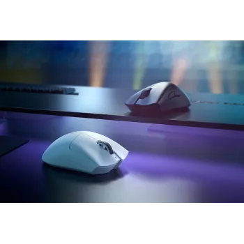 RAZER Deathadder V3 Pro Ergonomic Bezvadu / Vadu Spēļu Pele Balta
