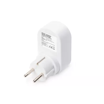 DIGITUS Strāvas adapteris ar 2 USB portiem 250V, 50 Hz, USB: 5V, 2,1A, balts / pelēks