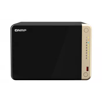 QNAP TS-664 NAS Tornis Intel® Celeron® N5095 8 GB DDR4 0 TB QNAP QTS Melns, Bronza