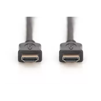 DIGITUS HDMI High Speed savienojuma kabelis, tips A M/M, 5m ar Ethernet, Full HD 60p, zelta melns