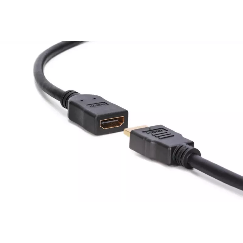 DIGITUS HDMI pagarinātājkabelis High Speed, A tēviņš/Mātīte, 3m, ar Ethernet, Ultra HD 24p, melns zelts