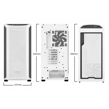 PC korpuss be quiet! Shadow Base 800 DX White Midi Tower