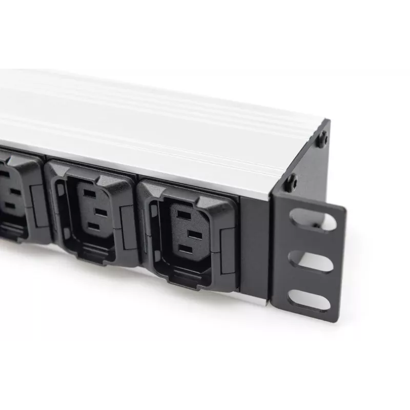 DIGITUS 1U alumīnija sloksne 8x C13 2xC19 16A 230VAC IEC C20