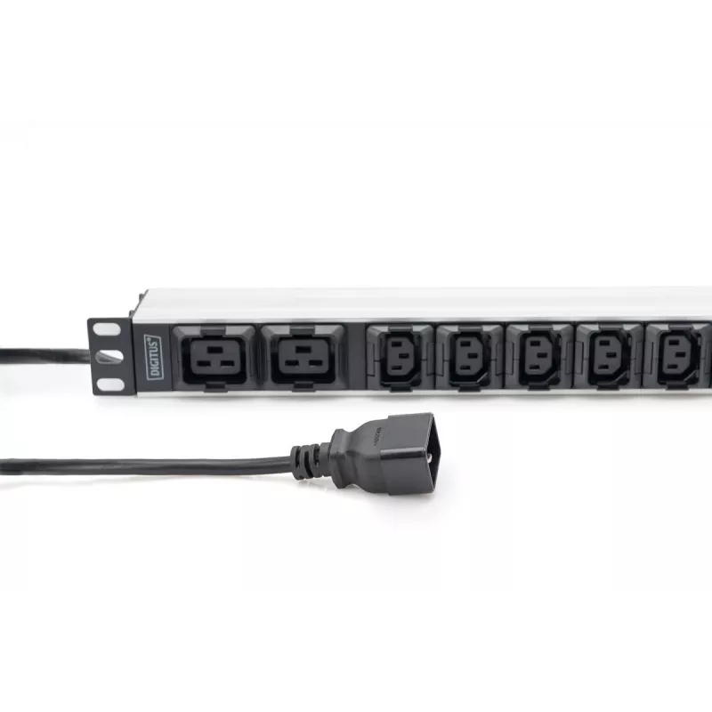 DIGITUS 1U alumīnija sloksne 8x C13 2xC19 16A 230VAC IEC C20