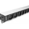 DIGITUS 1U alumīnija sloksne 8x C13 2xC19 16A 230VAC IEC C20